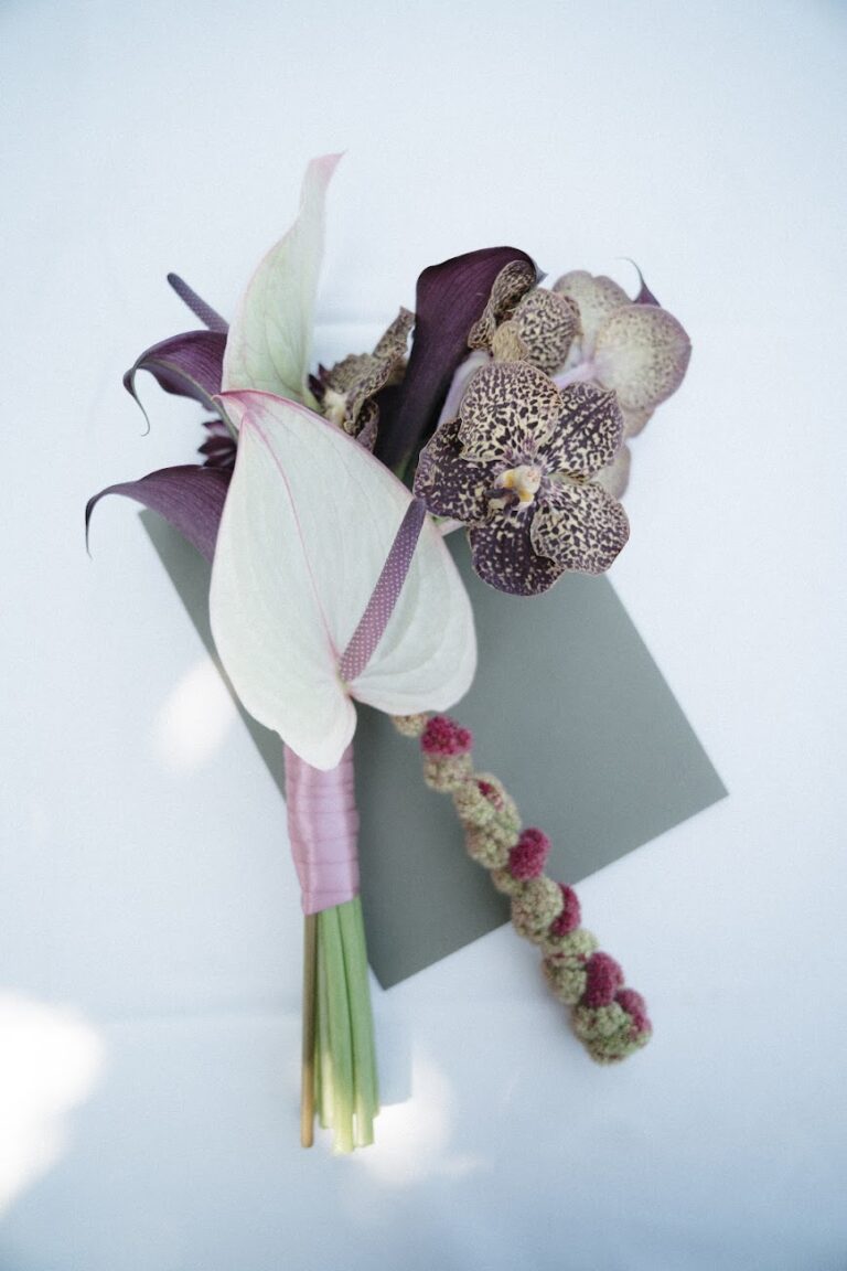 ramo novia anturio orquídea