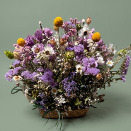 cesta flores silvestres
