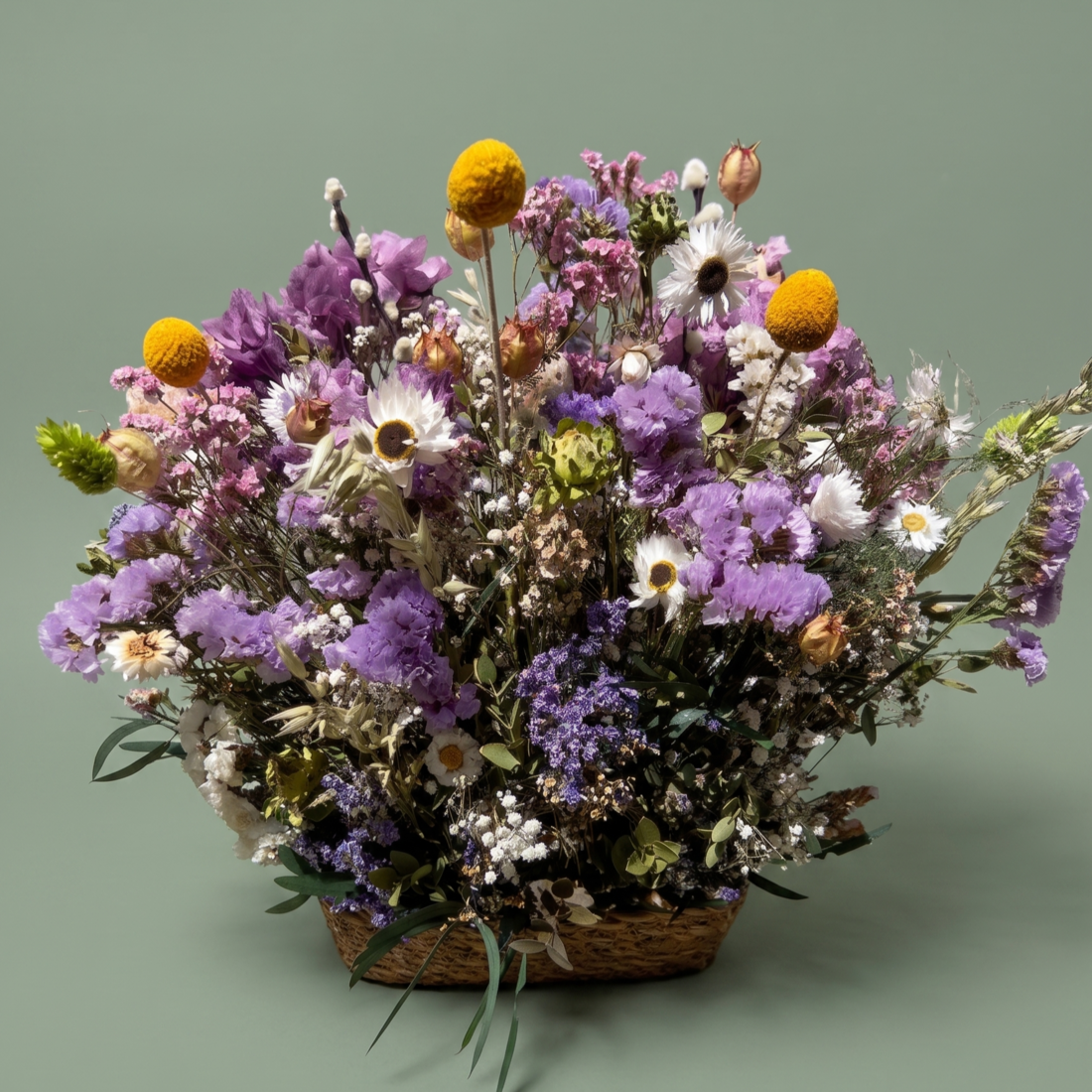 cesta flores silvestres